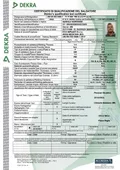 Certificato di qualificazione saldatore — DEKRA